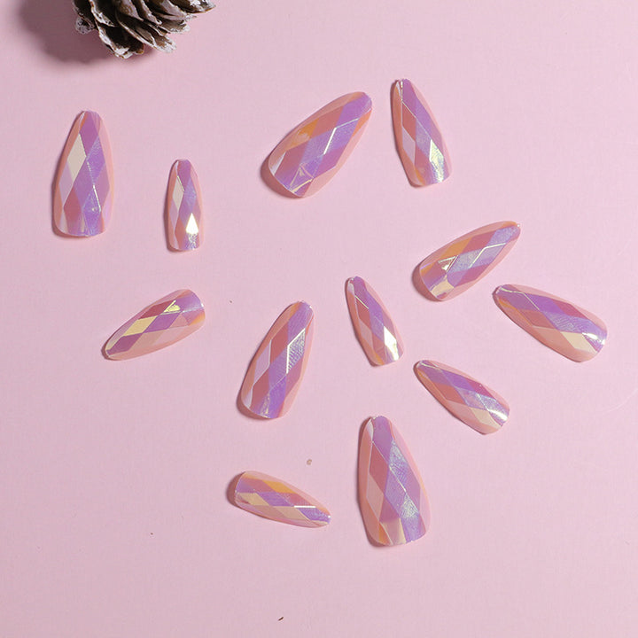 Glamorous Rhinestone-Accent Press-On Nails Kalsten