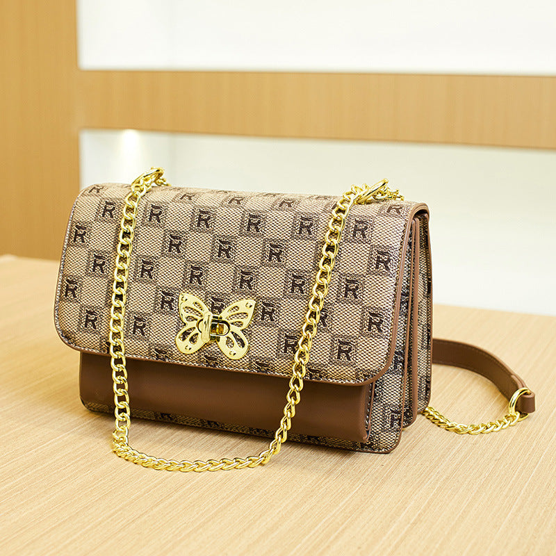 Elegant Butterfly Accent Shoulder Bag