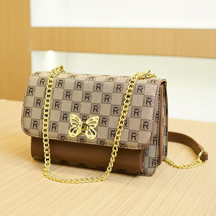 Elegant Butterfly Accent Shoulder Bag