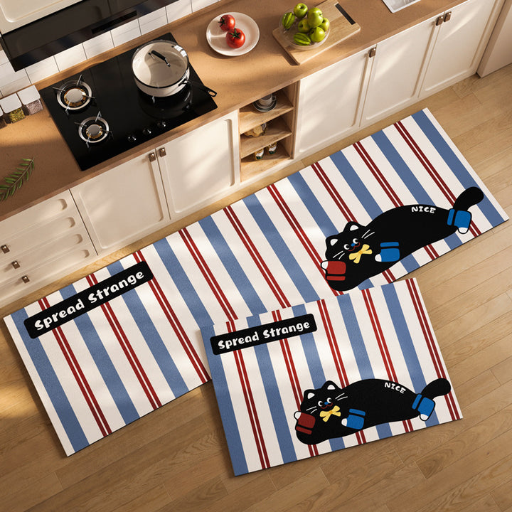 Cute Pet-Themed Kitchen Mat Set