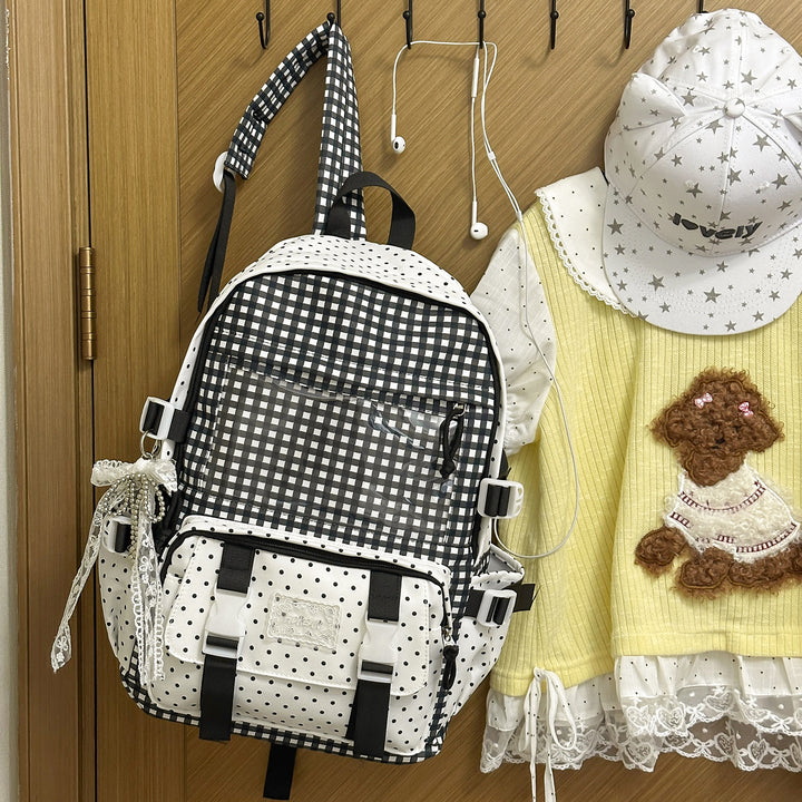 Charming Plaid Patterned Backpack Kalsten