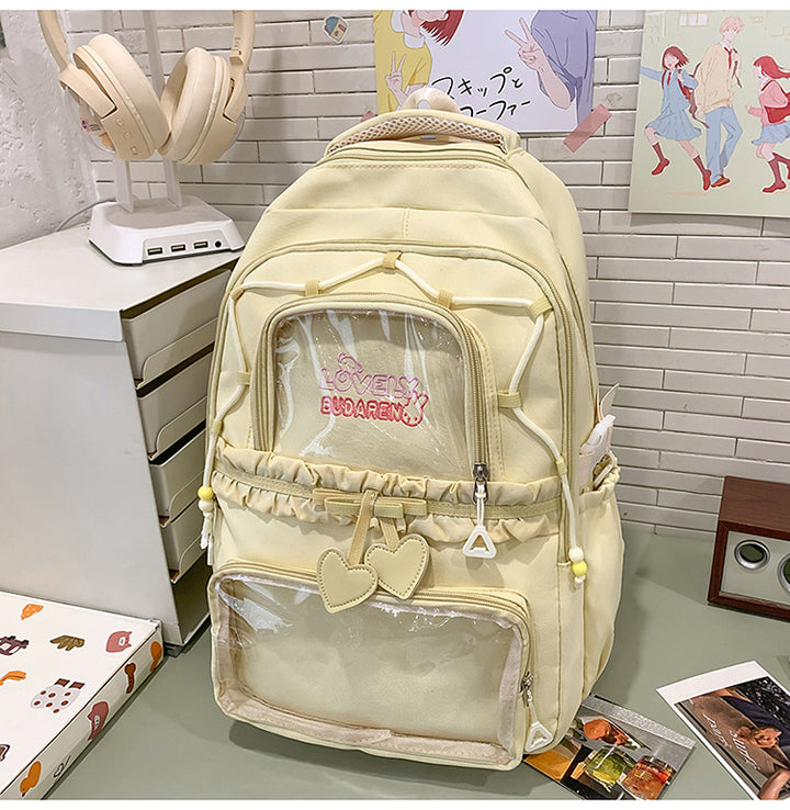 Transparent Front Pocket Casual Backpack Kalsten
