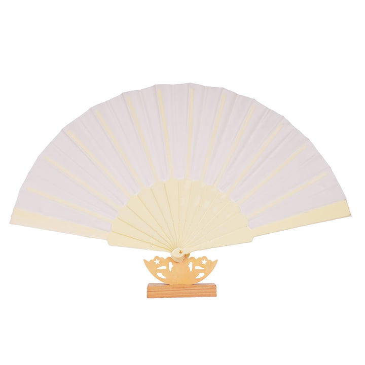 Women's artistic hand fan with filigree wooden handle Kalsten
