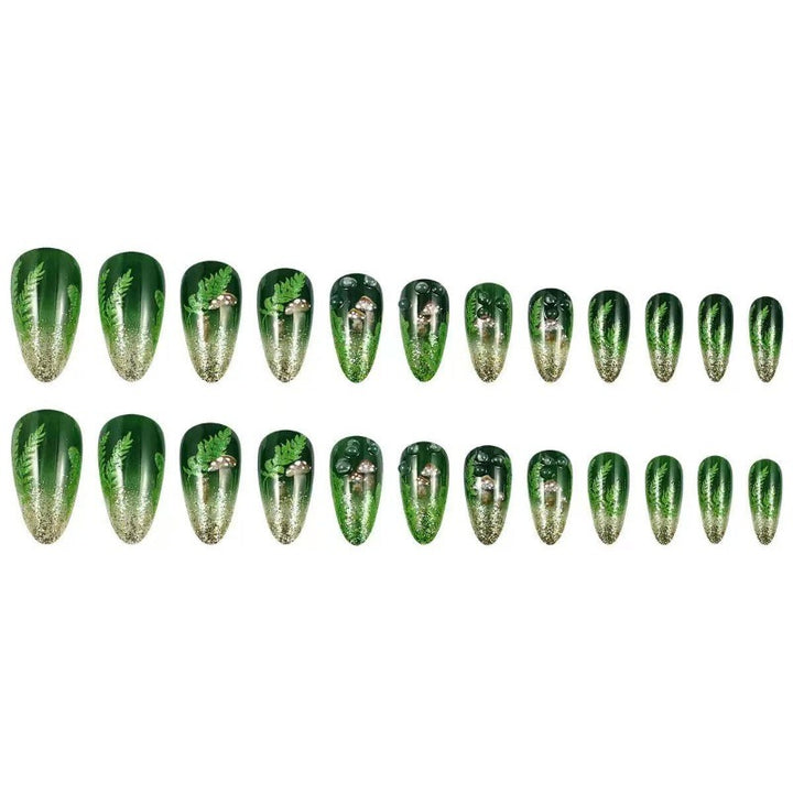 Elegant artificial nails with botanical design Kalsten