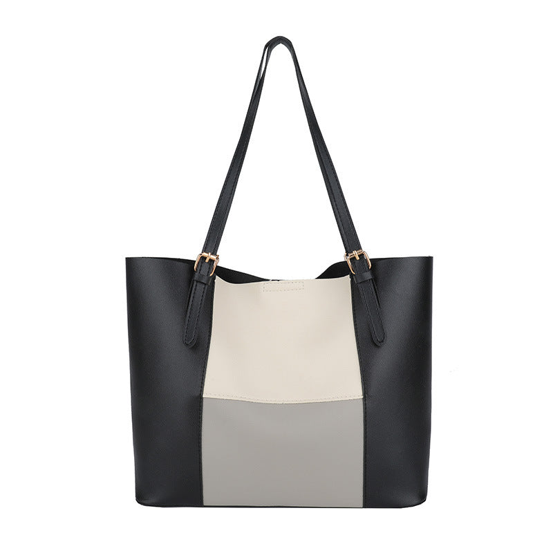 Versatile Color Block Tote Bag Kalsten