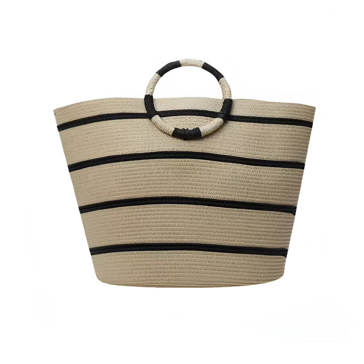 Basket bag with unique striped pattern Kalsten