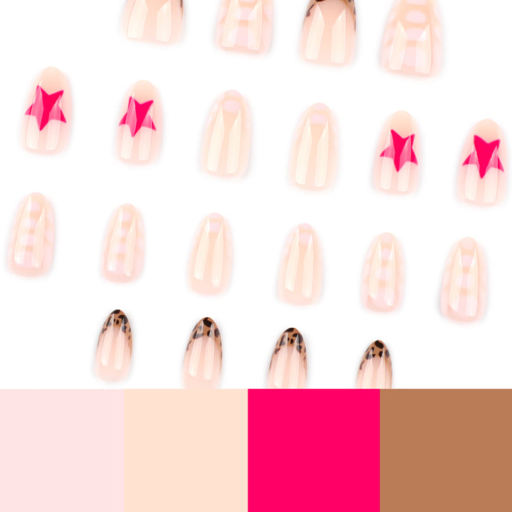 Artful nail art with cute motifs and glitter accents Kalsten