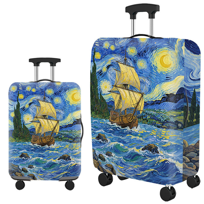 Tropical Leaf Print Hard Shell Luggage Kalsten