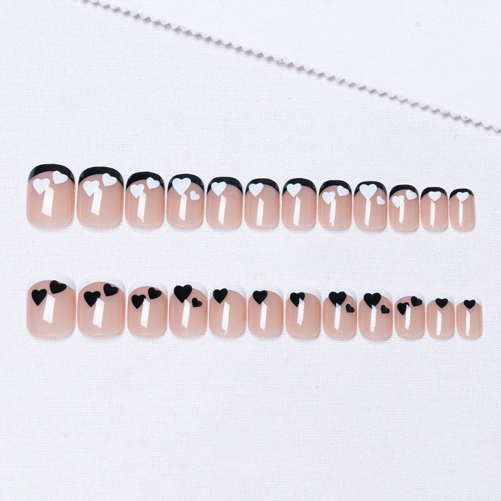 Heart-Accent Press-On Nail Art