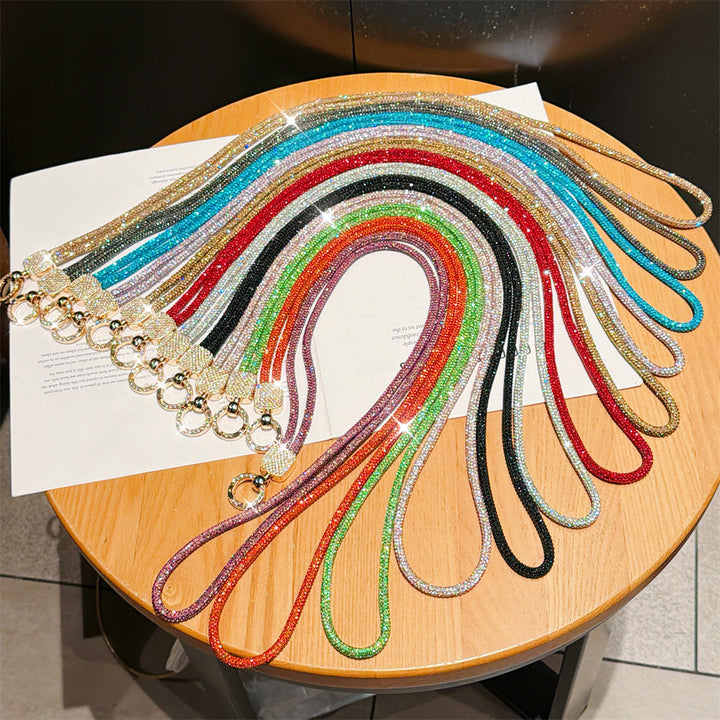 Rhinestone-Embellished Eyewear Lanyard Kalsten