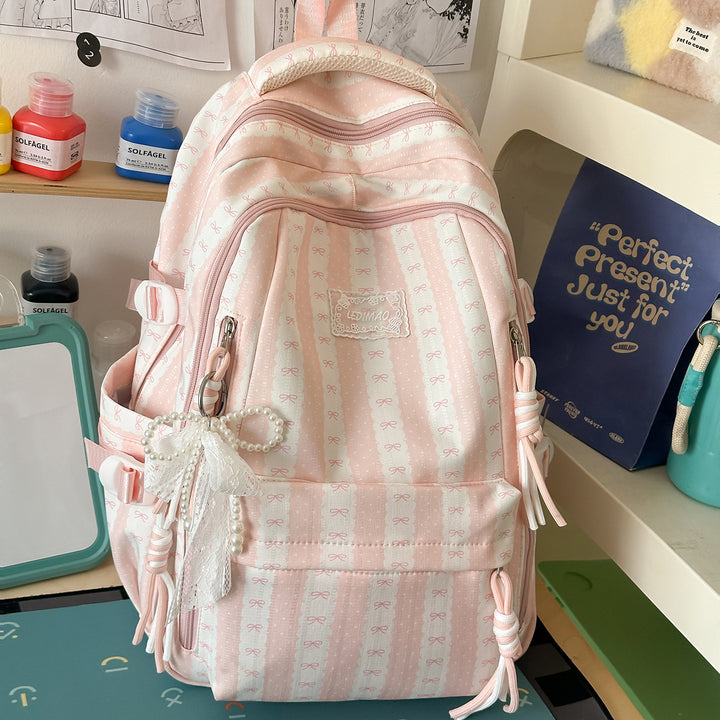 Charming Decorative Bow-Embellished Backpack Kalsten