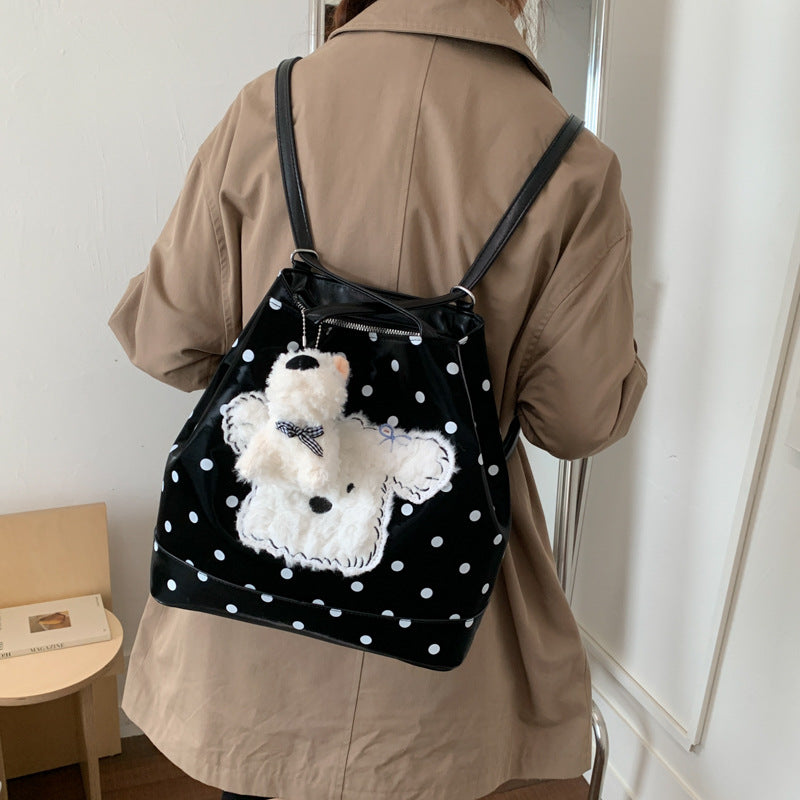 Plush shoulder bag with playful dog motif Kalsten