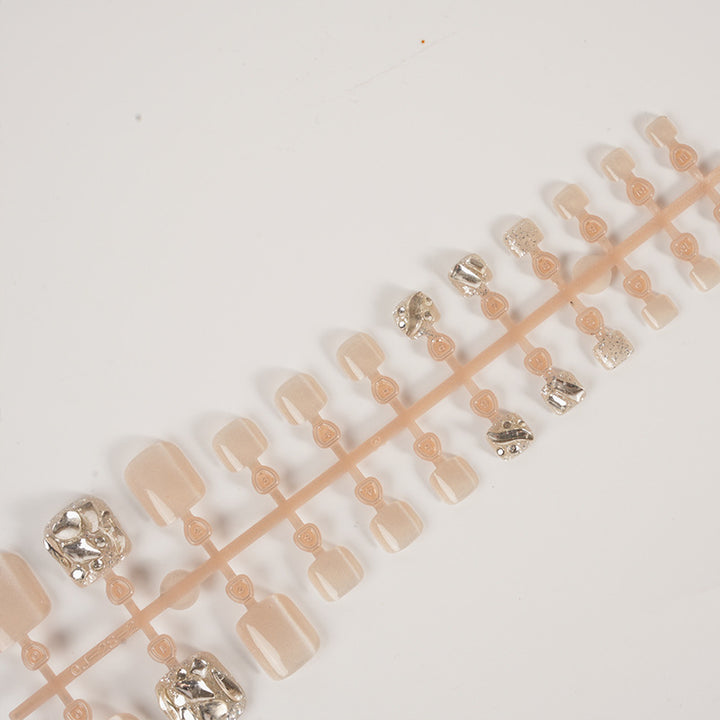Elegant Rhinestone Press-On Nail Art Set