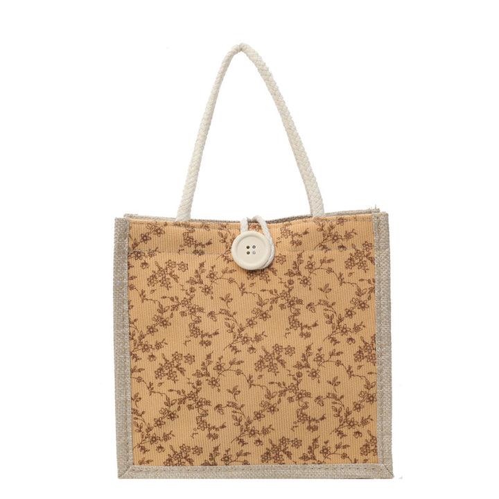 Decorative Floral Print Tote Bag  1790617122