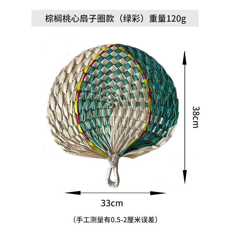 Women hand-woven fan made of natural material Kalsten
