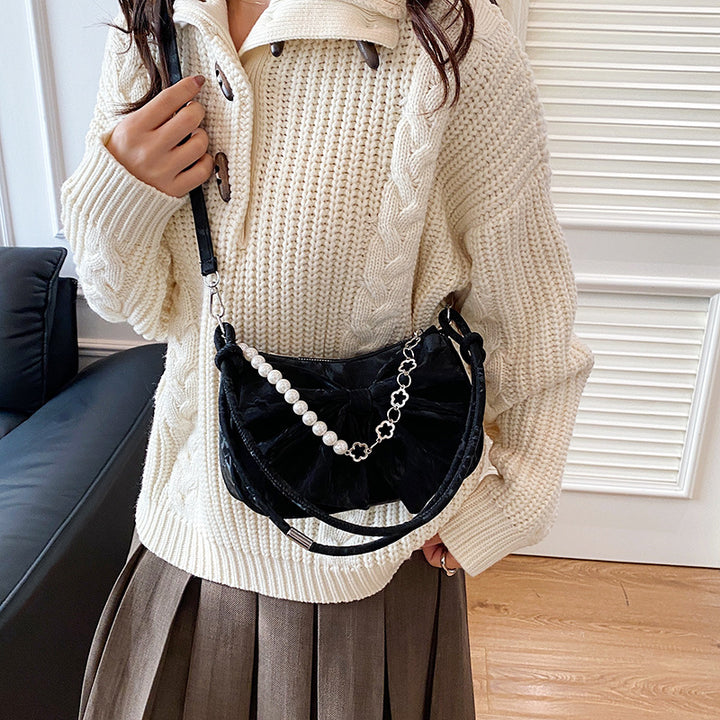 Elegant Bow-Embellished Handbag Kalsten
