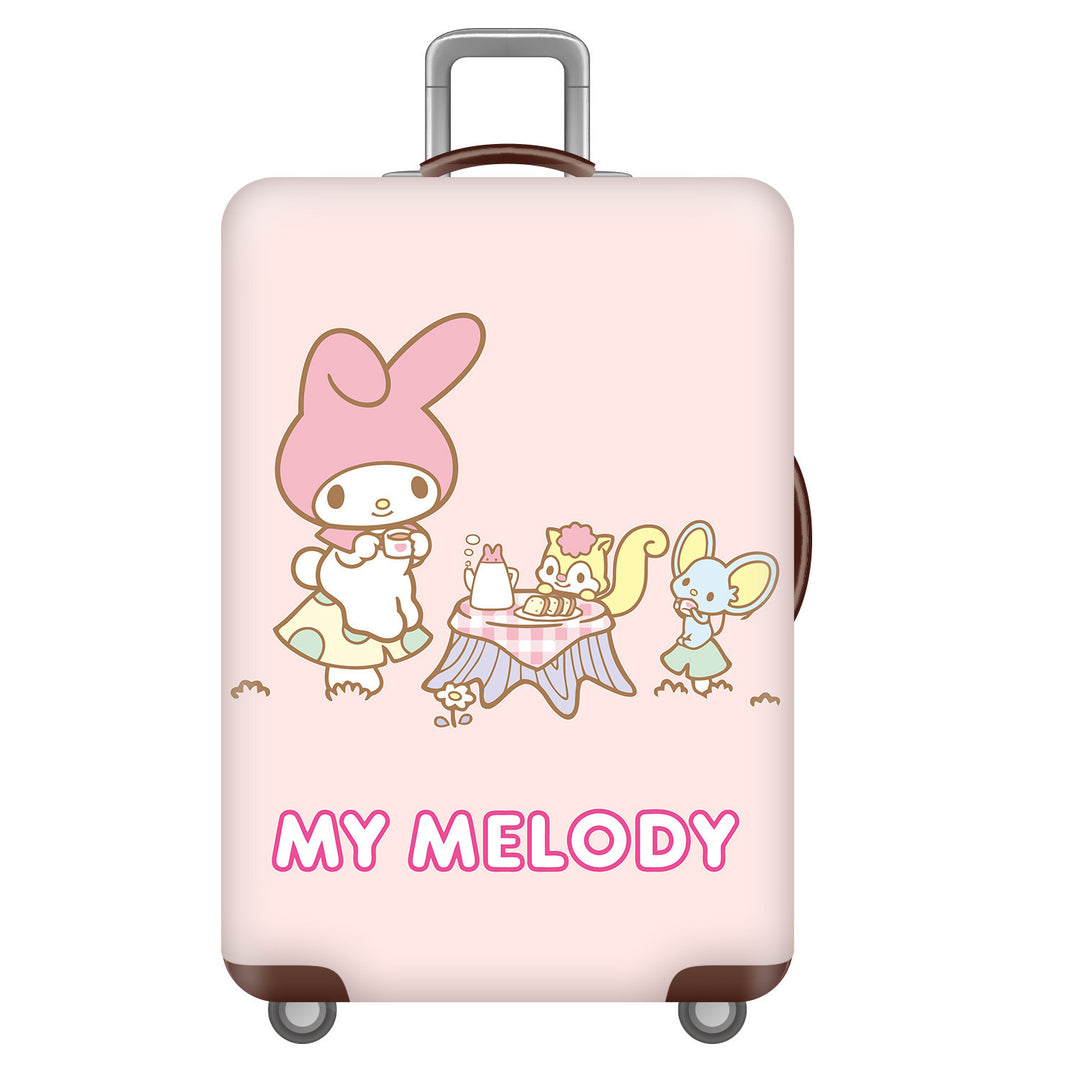 Unisex children's suitcase with reinforced hard shell, telescopic handle and Kuromi motif Kalsten