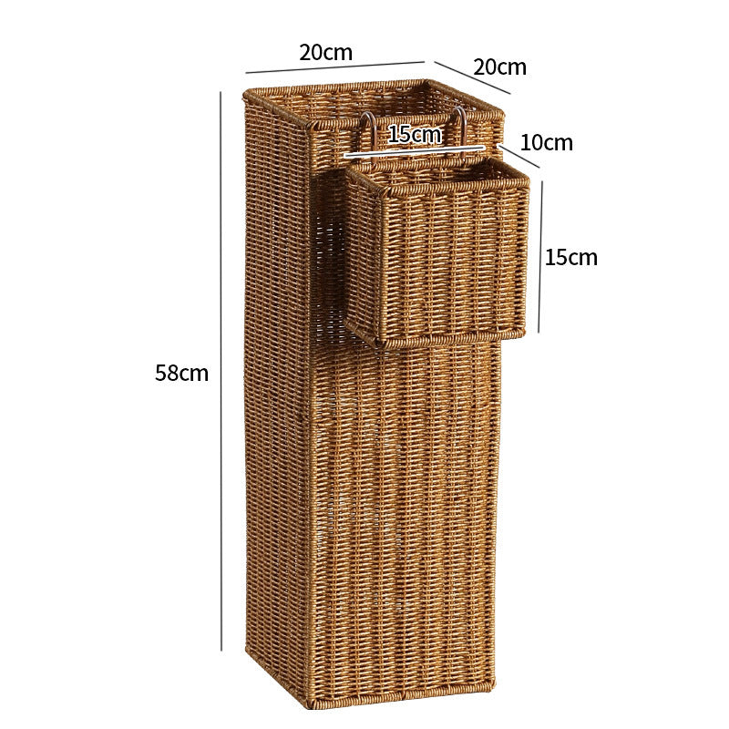 Rectangular Wicker Waste Bin Kalsten