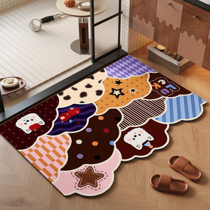 Playful Cartoon-Themed Floor Mat