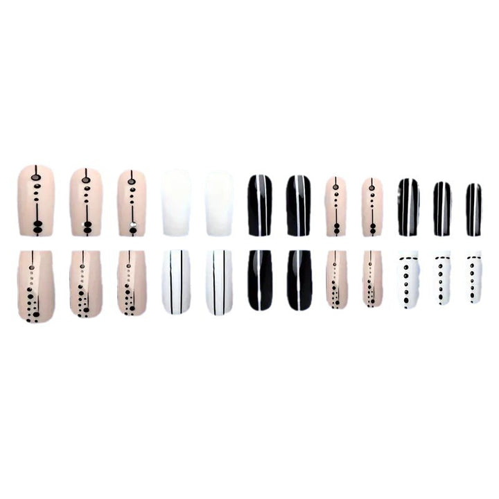 Artistic Geometric Press-On Nail Art Kalsten