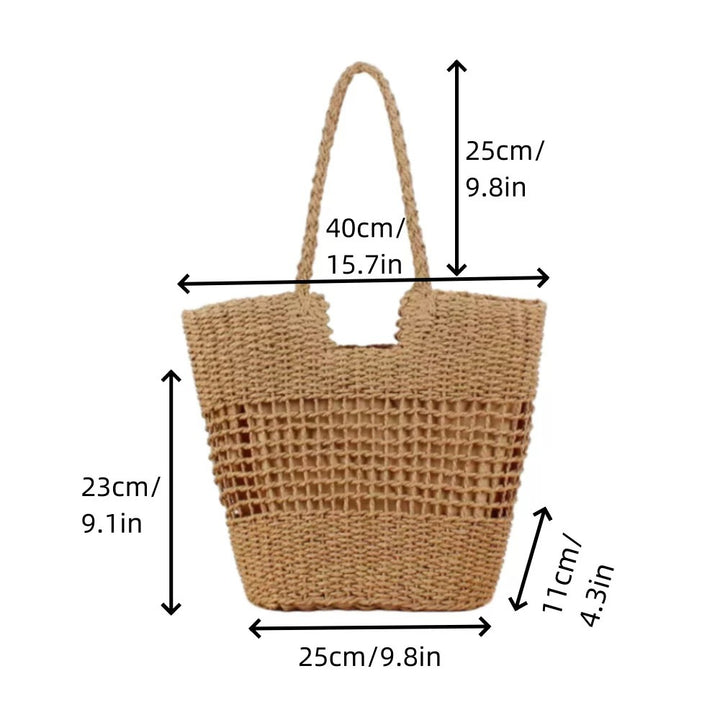 Basket tote bag with modern mesh design Kalsten