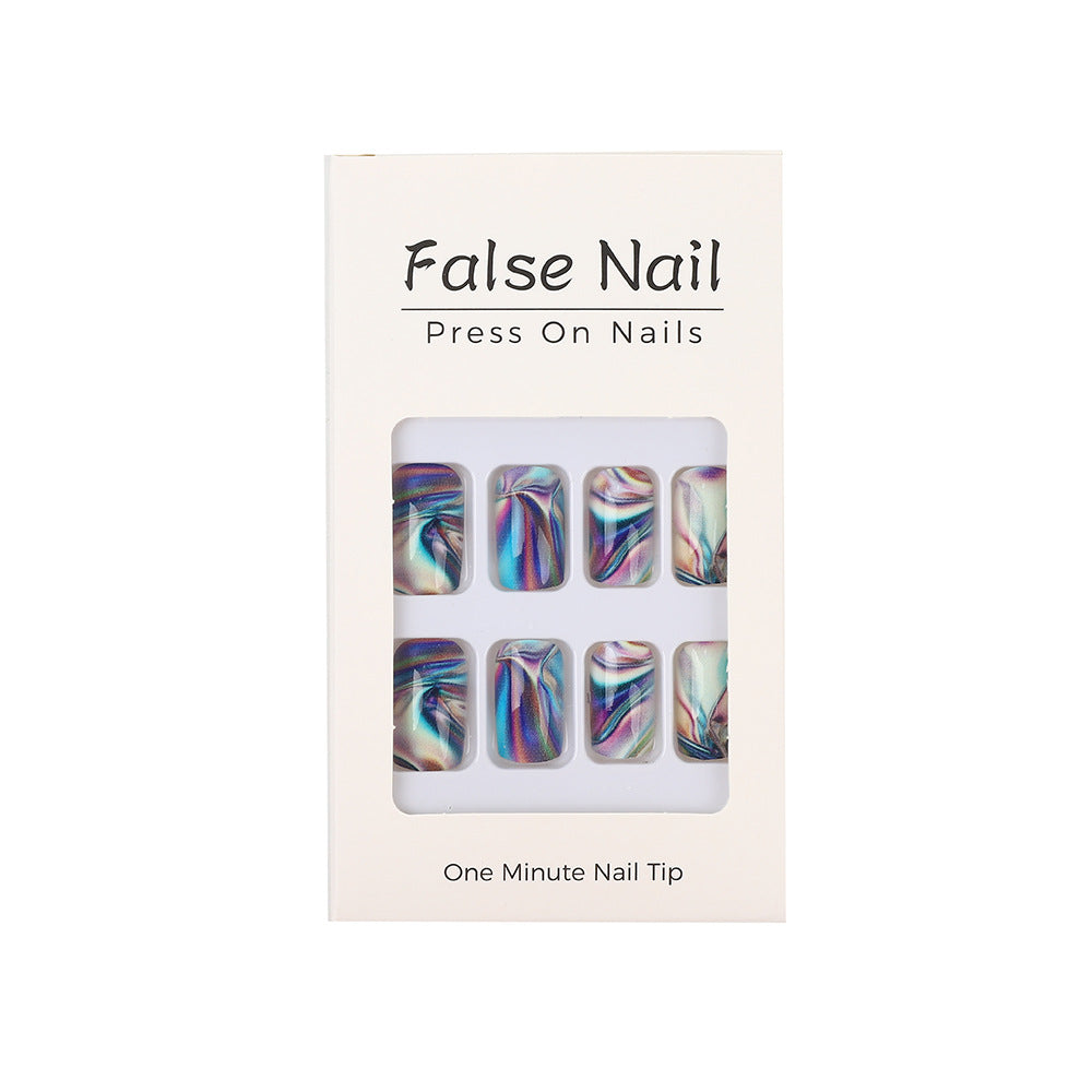 Artificial nail set in modern marble design Kalsten