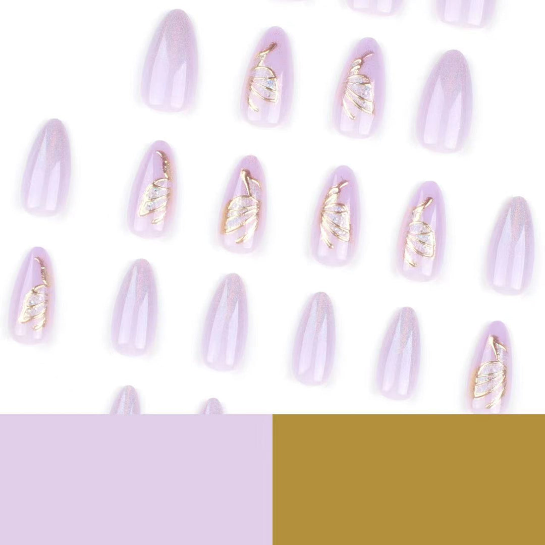 Elegant Decorative Press-On Nails