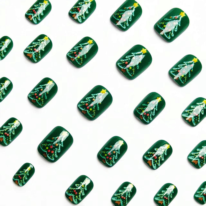 Festive Christmas Tree Nail Art Kalsten