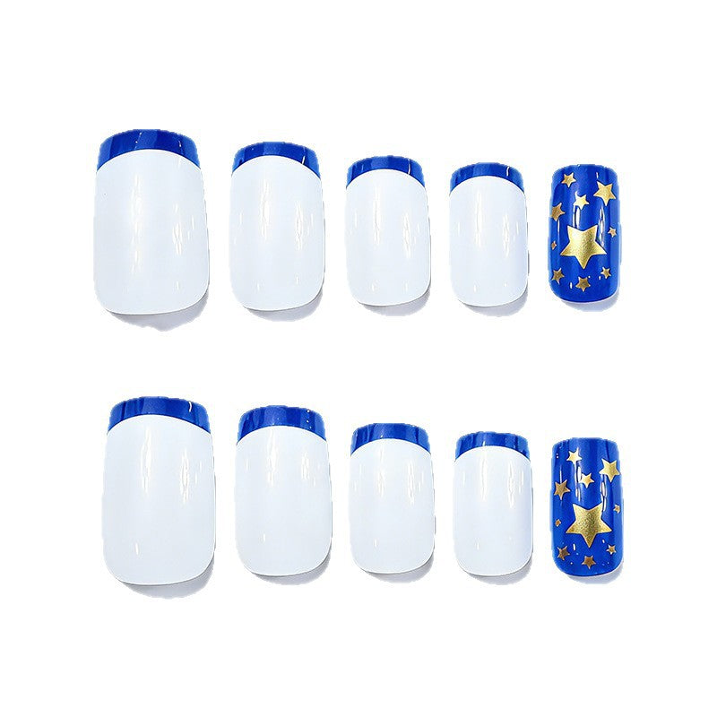 Star-Embellished Acrylic Nail Extensions Kalsten