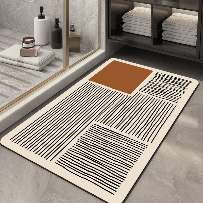 Textured Abstract Design Bath Mat Kalsten