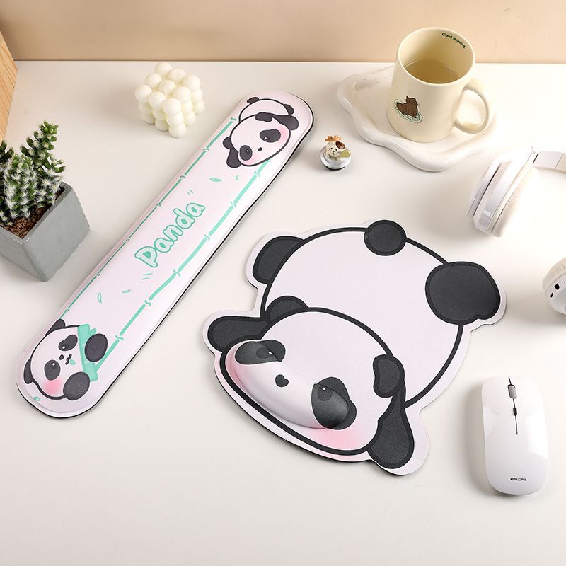 Cute Panda-Themed Ergonomic Wrist Support Mouse Pad