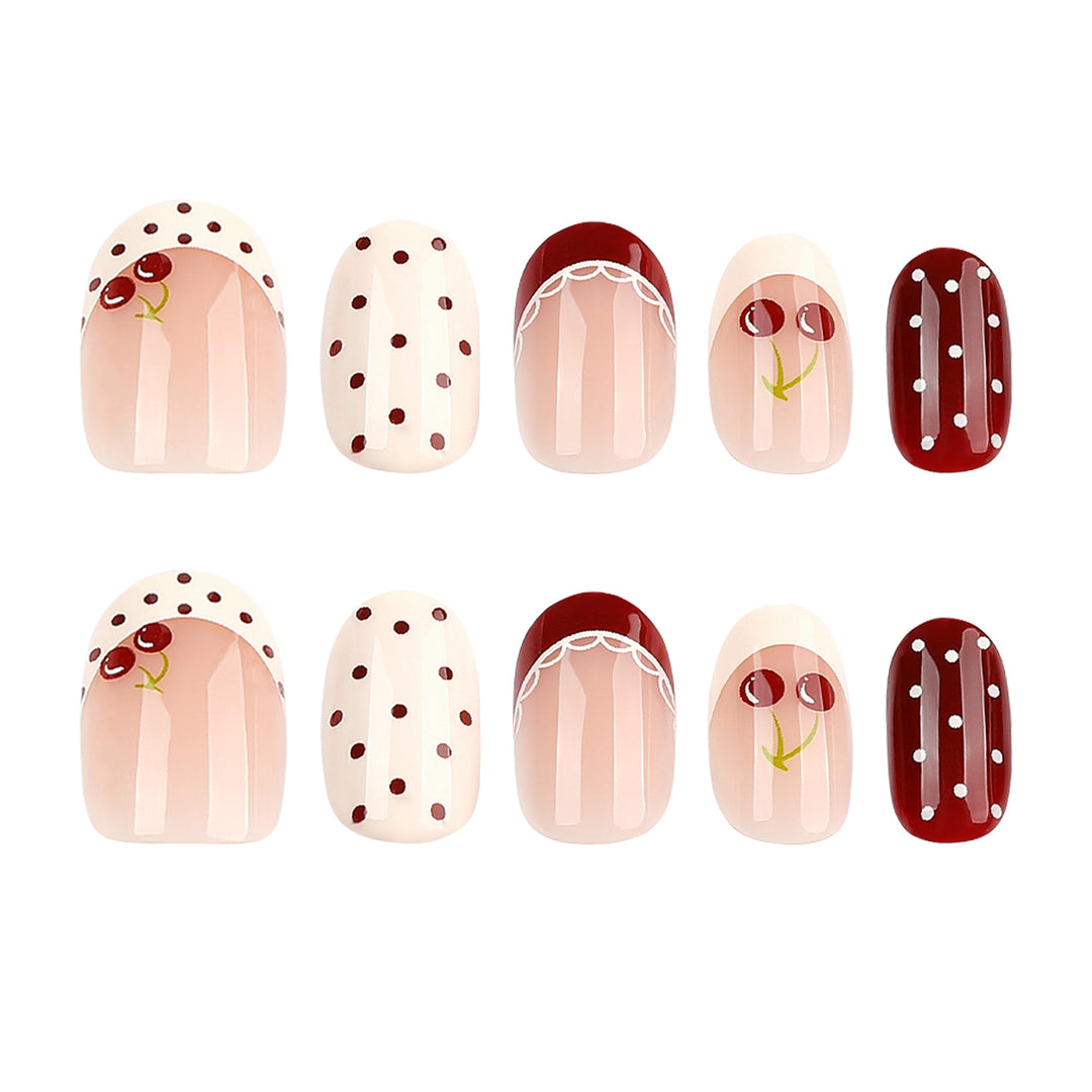 Artful Nail Art with Cherry Design Kalsten