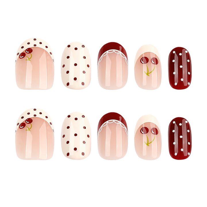 Artful Nail Art with Cherry Design Kalsten