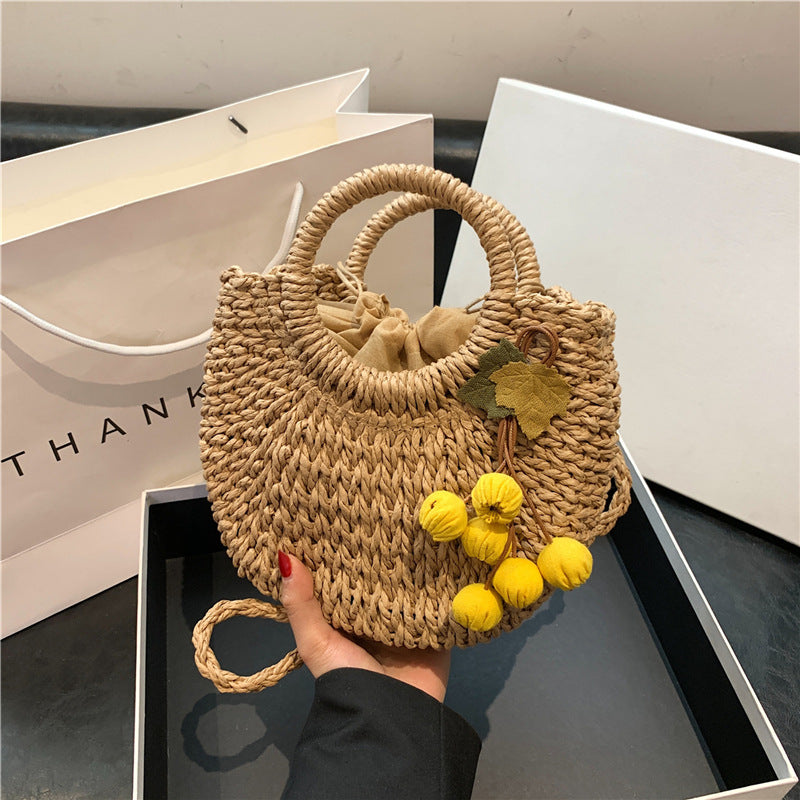 Handcrafted Woven Straw Tote