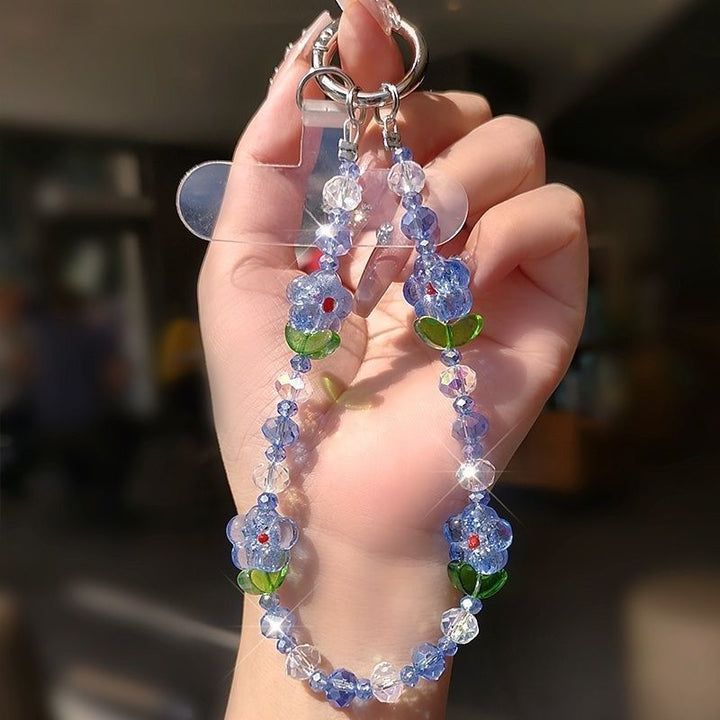 Floral Beaded Phone Lanyard Kalsten