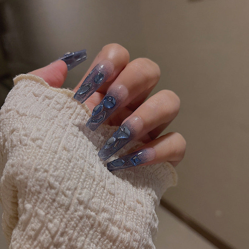Gel Effect Press-On Nails with Unique Design