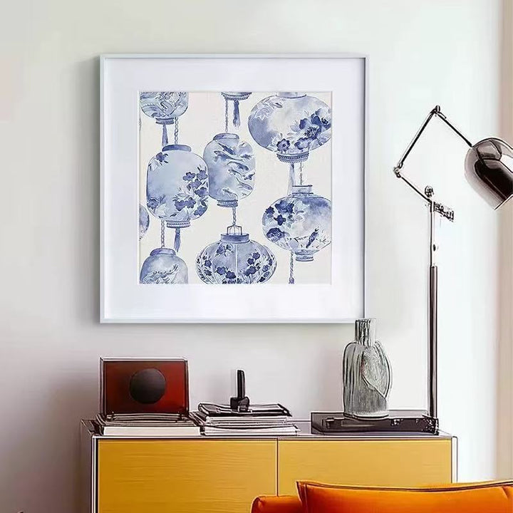 Framed Decorative Lantern Art