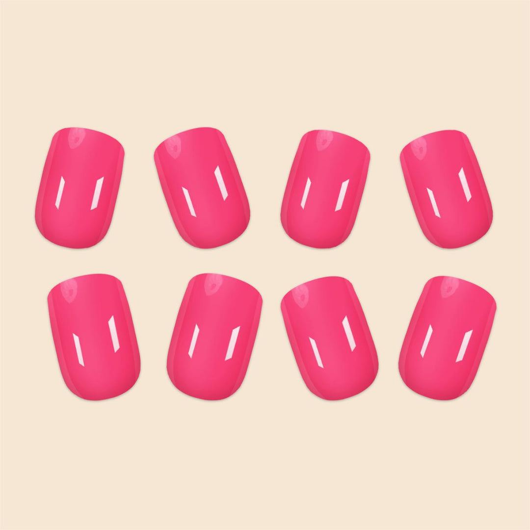 Glossy Square Nail Art Extensions
