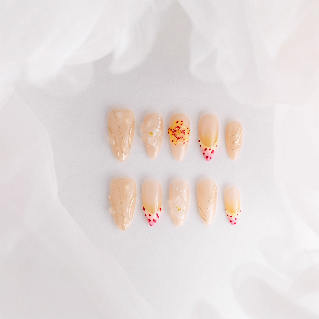Floral Artistry Press-On Nails