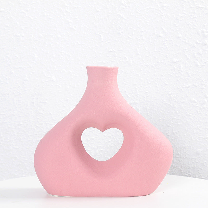 Heart-Shaped Decorative Ceramic Vase Kalsten
