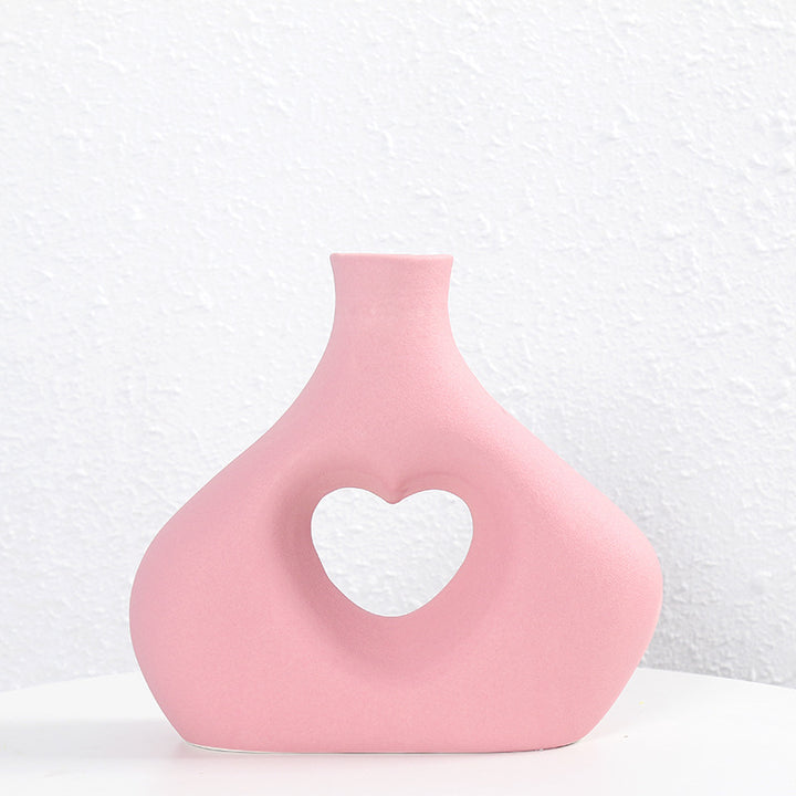 Heart-Shaped Decorative Ceramic Vase Kalsten