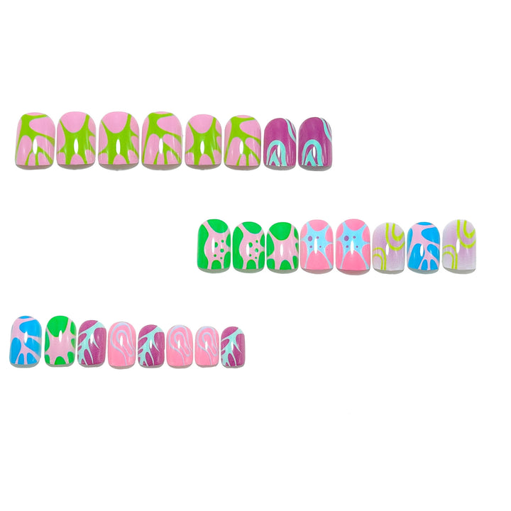 Artificial nails with creative color patterns Kalsten