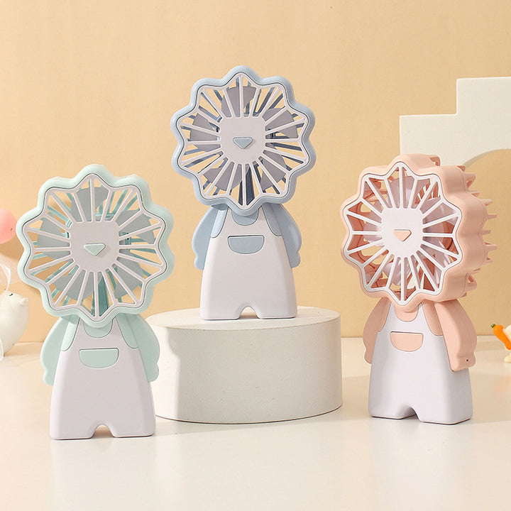 Ladies Portable Hand Fan in Cute Lion Design Kalsten