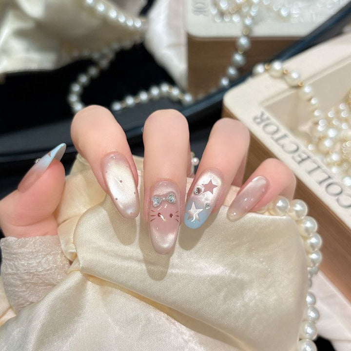 Creative nail art set with sparkling star and animal designs Kalsten