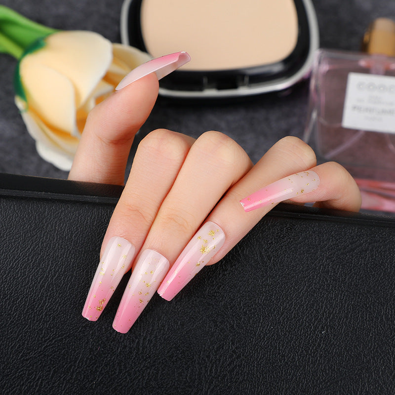 Elegant artificial nails with gold accents Kalsten