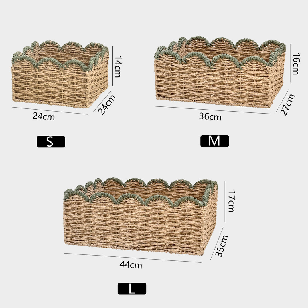 Decorative storage basket with wave edge Kalsten