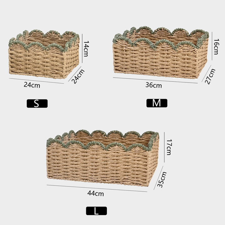 Decorative storage basket with wave edge Kalsten
