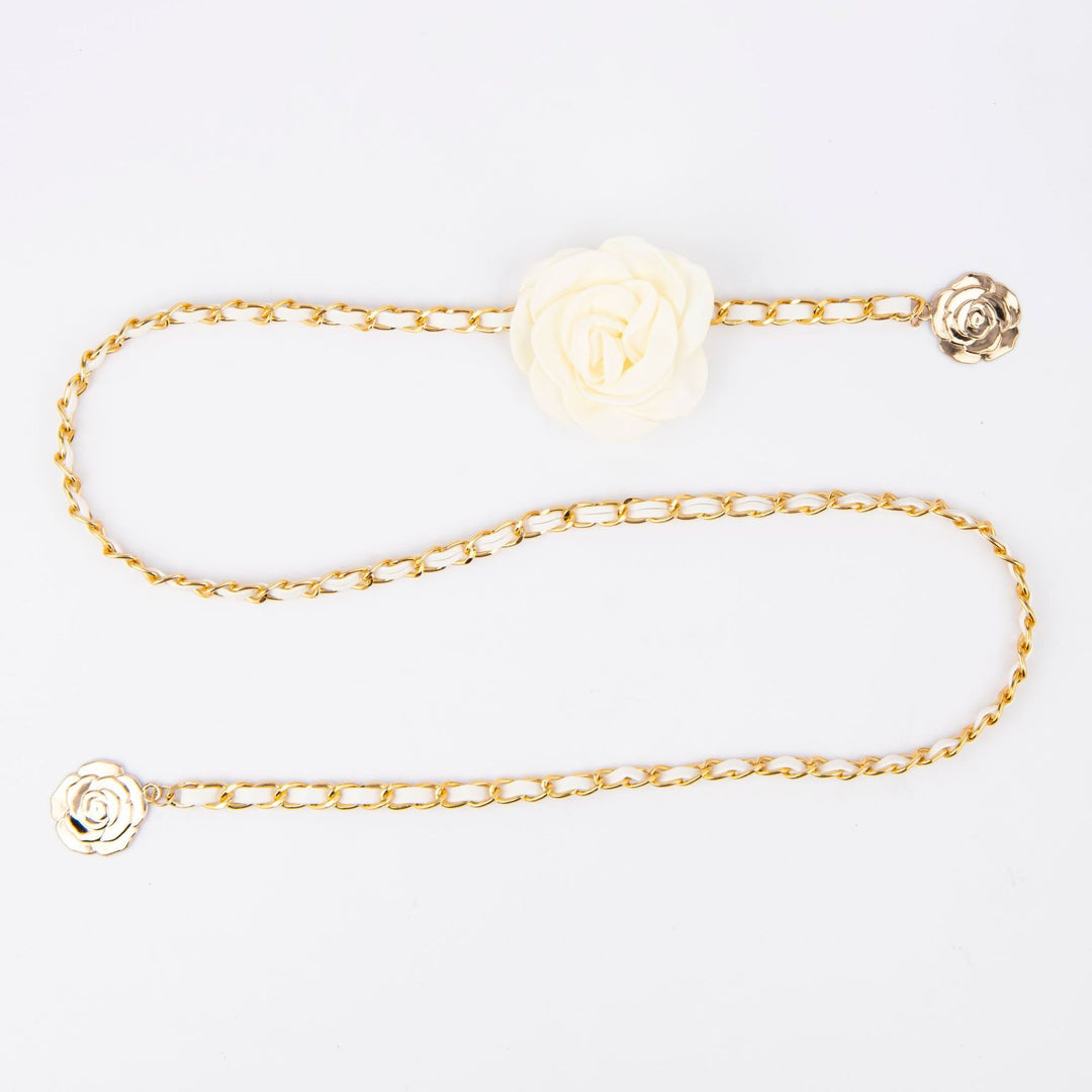 Fashionable chain belt with rose details Kalsten