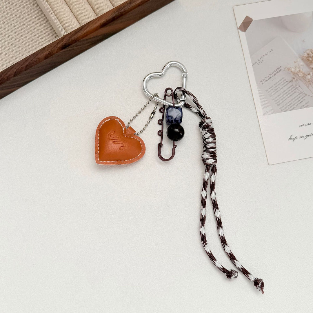 Heart-Shaped Leather Keychain Kalsten