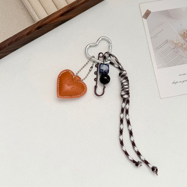 Heart-Shaped Leather Keychain Kalsten